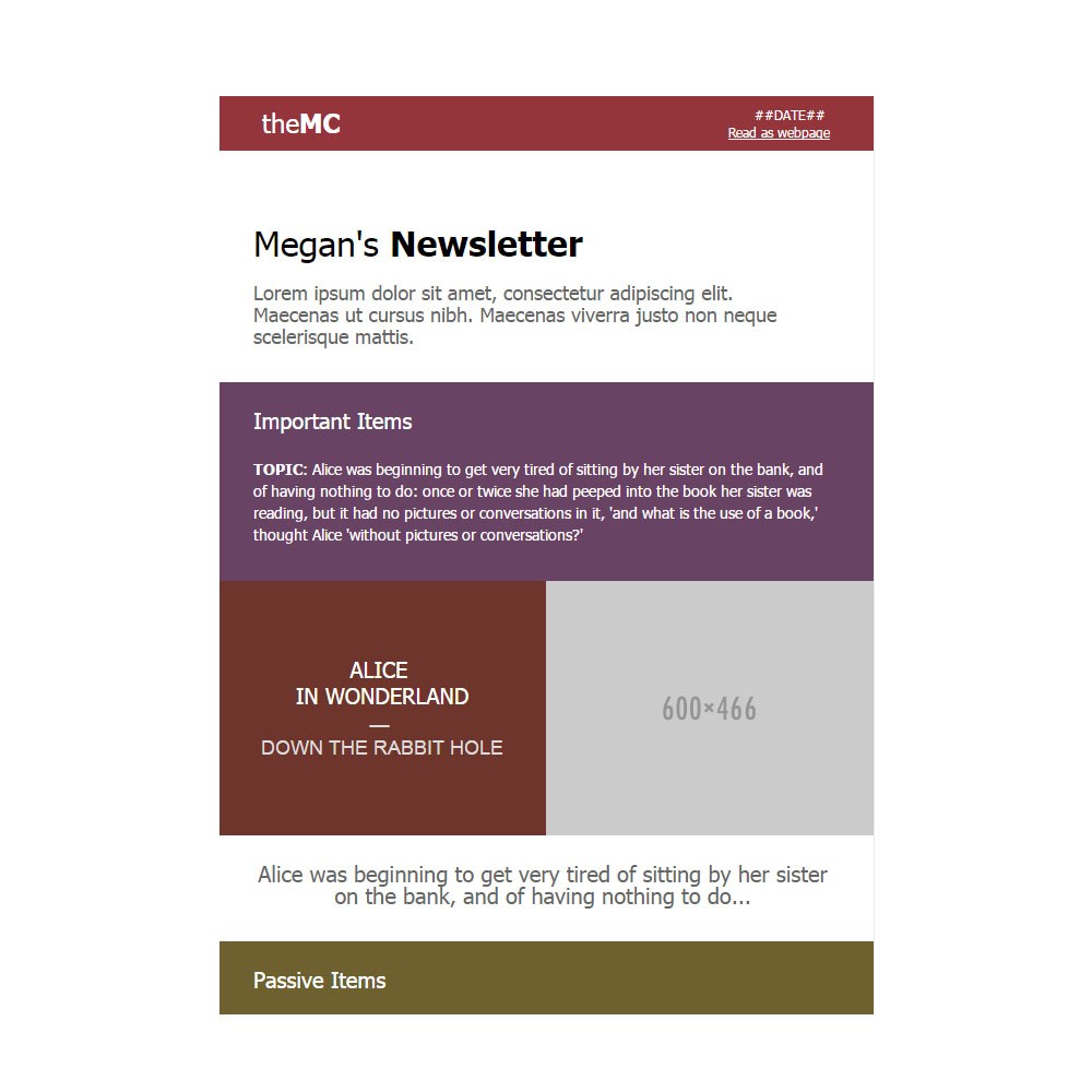 Megan Newsletter Template Preview